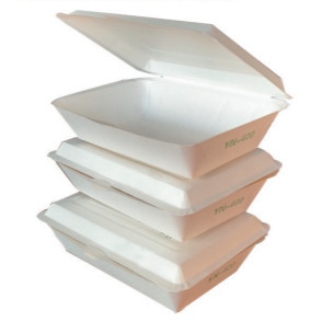 Buy 600ml Packaging Paper Lunch Box Clamshell Take Out Containers Stackable online manufacture