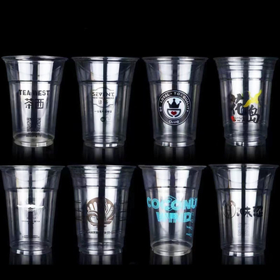 Beli Custom Logo Dicetak Diameter Jelas Transparan gelas minum sekali pakai dengan tutup online manufacture