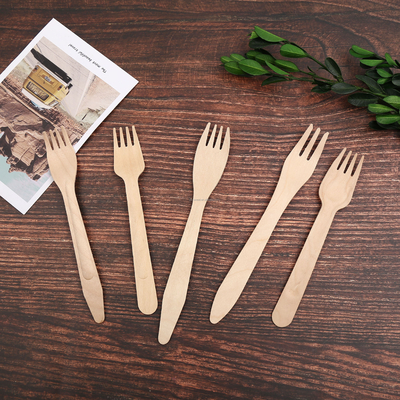 Buy 180MM Size Compostable Wooden Forks For Party And Restaurant online manufacture