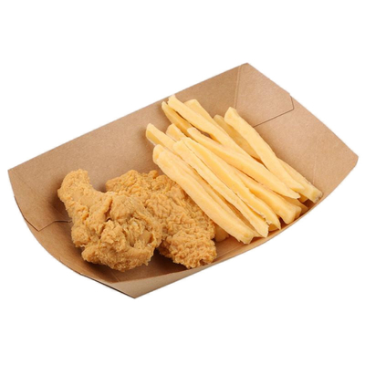 Buy Food Grade Kraft Paper Tableware Custom Logo And Shape Available For Packaging Biodegradable Paper boat box online manufacture