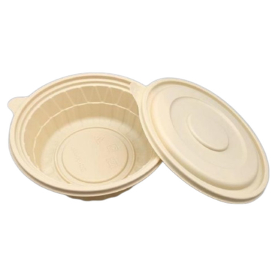 satın al Mısır Nişastası Tek kullanımlık Salata kase Fast Food Kağıt Çorba kase Kapaklı 800ml online manufacture