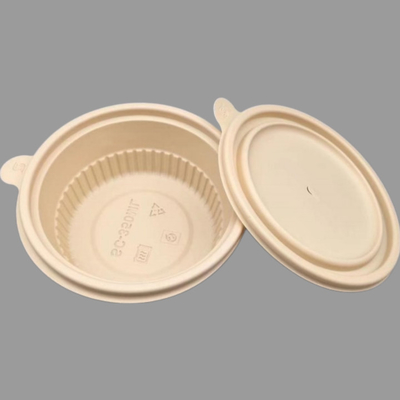 Buy 350ML Biodegradable Lunch Boxes With Lid  Cornstarch Food Containers Odorless online manufacture