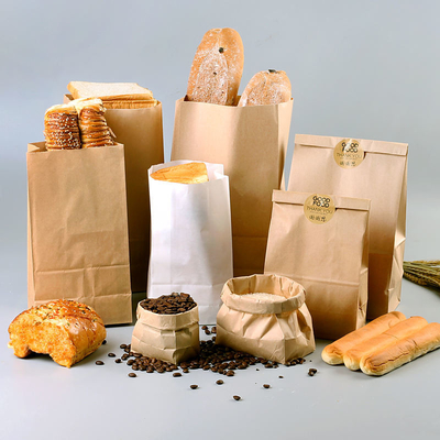 kaufen Kraftpapierbeutel für Lebensmittelzwecke mit Logo und Flexo-Druck online manufacture