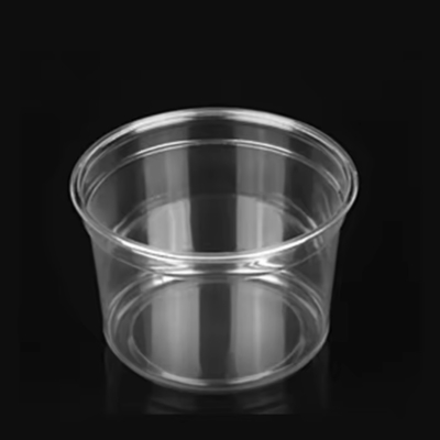 購入 耐久性のあるバイオプラスチックのPLAテーブル用品 片付け可能な生物分解性透明容器 蓋付き online manufacture