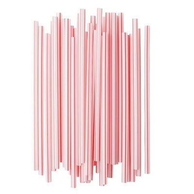 Buy Wholesale Red And White Striped Disposable PLA Straws For Hot And Cold Drink online manufacture