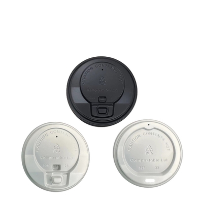 Buy Environment Protection Biodegradable PLA Coffee Cup Lid Non Plastic Strawless Lid Eco-friendly online manufacture