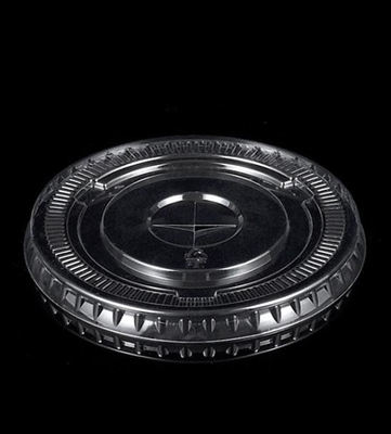 Buy Disposable Clear Transparent PET Plastic Flat Lid Plastic Cup Flat Lid online manufacture