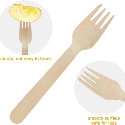 Beli 100% Biodegradable Natural Birch Wood Fork Pakaian kayu sekali pakai Kayu alami Biodegradable online manufacture