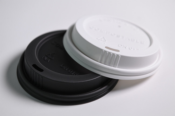 購入 生物分解性CPLAコーヒーカップ蓋 熱い飲み物や冷たい飲み物用の非プラスチックストローレス蓋 online manufacture