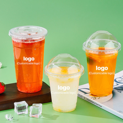 Buy Eco Friendly Disposable Plastic Cup Compostable Biodegradable Clear PLA PET PP Plastic Cup With Lid online manufacture