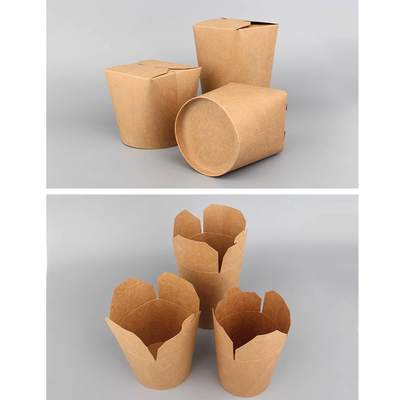 Buy Compostable Eco-Friendly Boxes Fast Food Noodle Takeout Paper Packaging Box Food Container Kraft Box for Noodle online manufacture