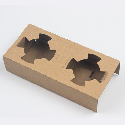Buy Disposable Biodegradable Paper Tableware Custom Logo Printed 2-Compartment Cup Holder for Coffee Juice Milk Tea Takeaway online manufacture