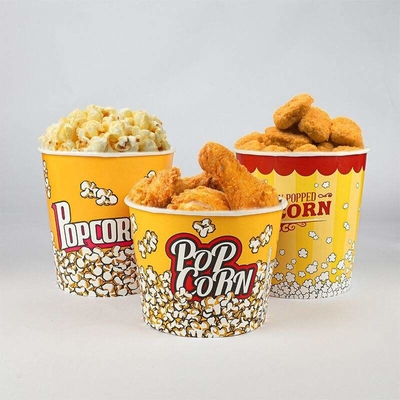 Buy Wholesale High Value For Money Custom Print Cinema Take Away Paper Popcorn Cup Popcorn Buckets online manufacture