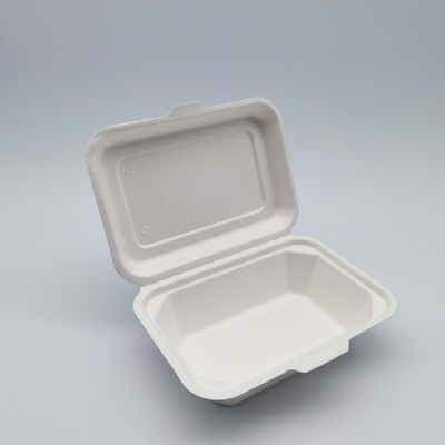 Biodegradable Pulp Lunch Box 600ml Lunch Box Leak Proof Food Grade