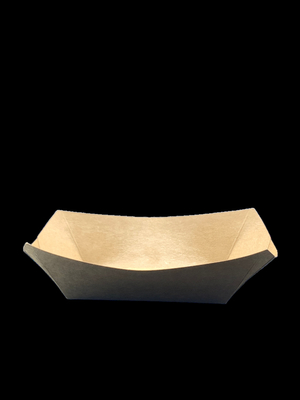 Customized Size Kraft Boat Tray Kraft Paper Food Boats Easy To Handle