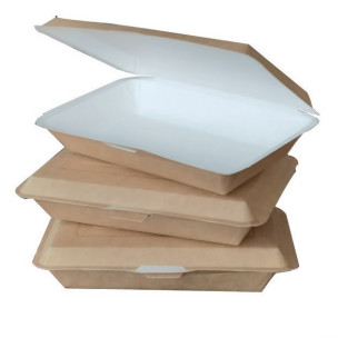 550 ml Einweg-Papier-Lunchboxen Leckdicht-Clamshell zum Verwenden