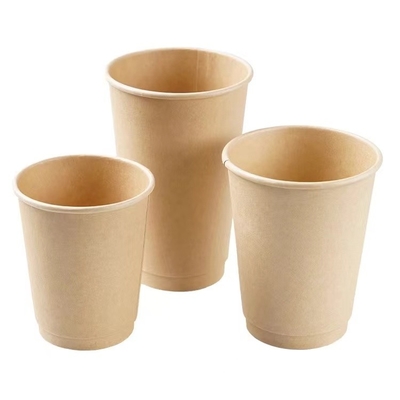 8oz PE/PLA Film Compostable Double Wall Cups Paper Tableware Durable