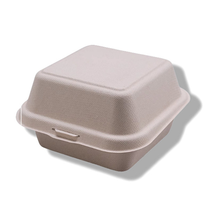 Nachhaltige 6 Zoll Bagasse Burger Box