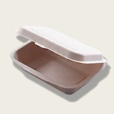 450 ml Zellstoff-Lunchbox Umweltschonende Mitnahmebehälter Wasserdichtheit
