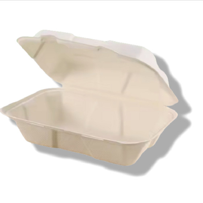 Restaurante 600 ml Zellstoff-Lebensmittelbehälter Kompostierbare Mitnahmebox für Lebensmittelverpackungen