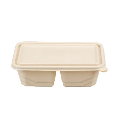 2 boxes with cover cornstarch lunch box disposable fast food packaging box wholesale