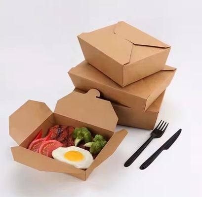 Biologisch abbaubares Kraftpapier Lebensmittelbehälter Mittagessen