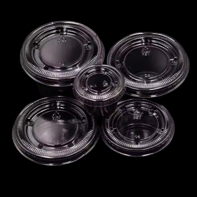 6oz PLA-Soßbecher Gewürzbehälter Kunststoff-Chutney-Becher mit Deckel langlebig