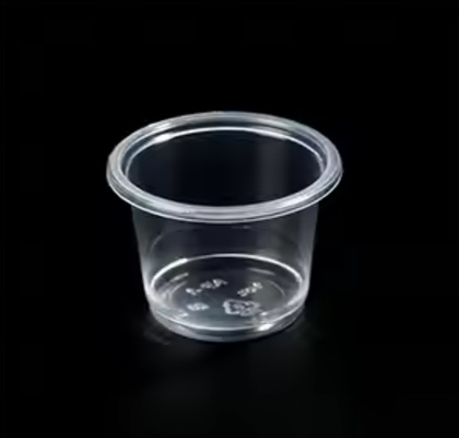 1 Unz PLA Einweg-Soß-Tasse Kleine Kunststoff-Kügel