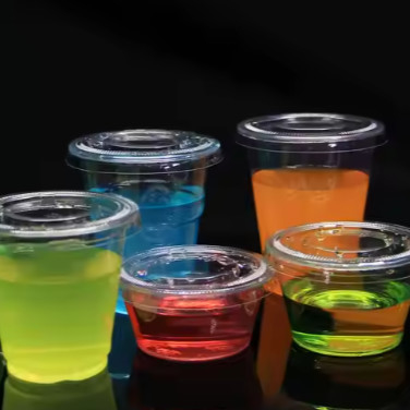 3oz PLA Plastik Einweg-Kügel mit Scharnierdeckel