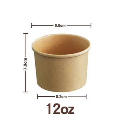 Wasserdichtes 12 Oz Papier Lebensmittelbehälter Einmalverwendung