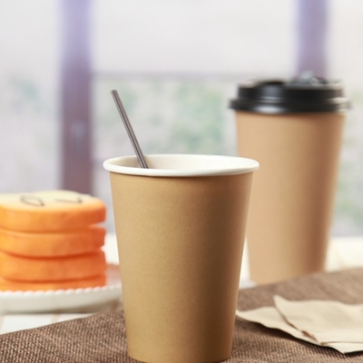 700 ml 22 oz Einlagige biologisch abbaubare Papierbecher für kalte Getränke