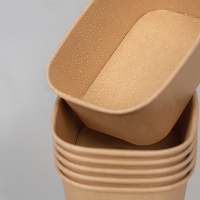850ml Paper Snack Bowls Rectangular Paper Container  172*120*61mm Size