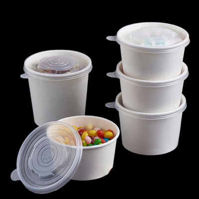 Verpackung Einweg 12oz Papier Lebensmittelbehälter Öko-freundlich mitnehmen Lebensmittel Snack Verpackung Papier Suppen Tassen