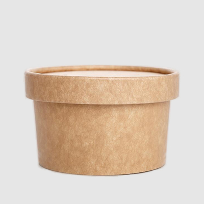 16oz benutzerdefiniertes Einweg-Kraftpapier-Suppenbecher mit Papierdeckel