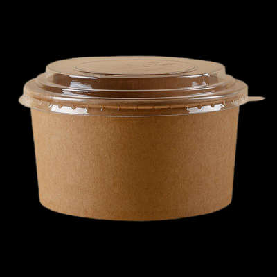 Einwegs kleine Papiersuppen Schüsseln Tasse Handwerk Kraft Papier Suppen Schüssel 20oz Papier Schüssel Für LebensmittelverpackungInstant Foods