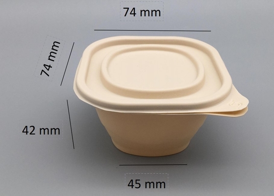 BPA-freie Maissstärke Tischgeschirr biologisch abbaubare Soßenbehälter mit Deckel