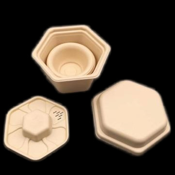 Hexagonal Travel Kompostierbar Einweg-Tee-Töpfe Maisstärke Teeset-Töpfe