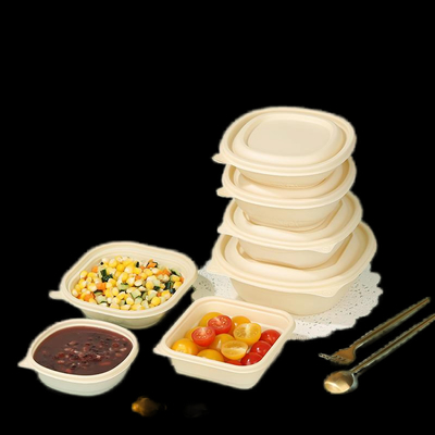 Biologisch abbaubare Maisstärke Lebensmittelbehälter Restaurant-Kartons 450 ml
