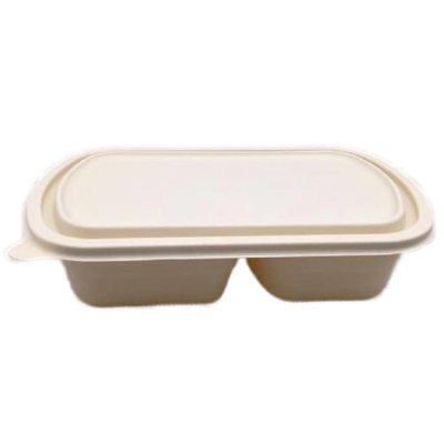 Camping und Schule 800 ml Maisstärke Kompostierbar Zweifach-Lunchboxen