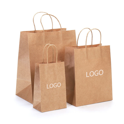 Nachhaltige, kundenspezifische Papiertaschen mit Logo-Druck, recycelbar