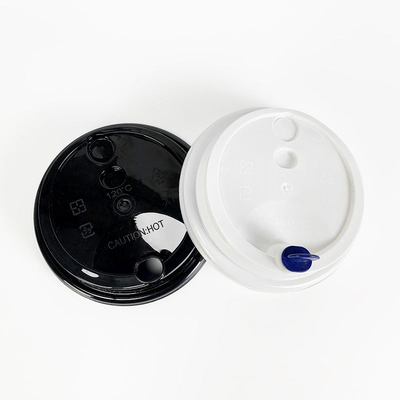 PLA-Kügel ohne Strohhalm-Sip-Deckel CPLA-Abdeckung Kompostierbare Kunststoffdeckel 80mm OEM