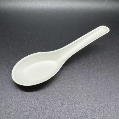 Geformte Faser Bagasse Zellstofflöffel Umweltschonendes Einweggeschirr Kantine
