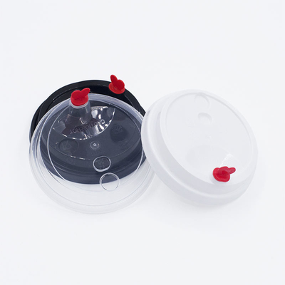 Milk Tea Cup Cover Disposable Thickened Injection Lid PP Plastic Cup Lid With Red Heart