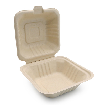 Sugar Cane Bamboo Pulp Hamburger Box Camping Parties Lunches Food Packaging Plates Made Paper