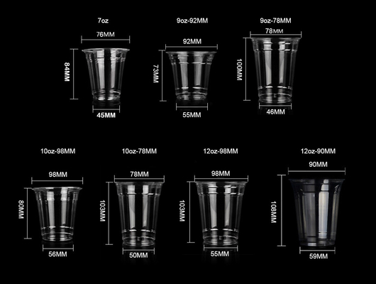 7oz/8oz/9oz/10oz/12oz PLA abbaubare Kaffee-Milch-Tee Tasse Custom Logo PLA Tasse mit Deckel