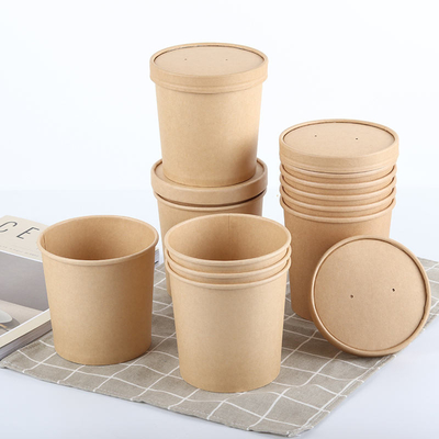8oz 12oz 16oz 20oz 24oz 26oz 32oz Umweltschonende, biologisch abbaubare Papierschüsseln für die Industrie