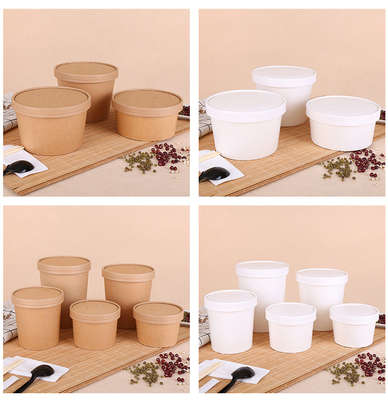 Einweg 8oz 12oz 16oz 20oz 24oz Suppenbecken mit Deckel