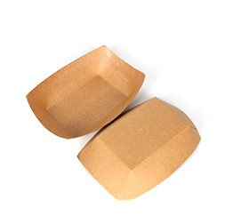 Customized LOGO Druck Eco-Friendly Braun Kraftpapier Tischgeschirr 100ml-1000ml Kraftpapier Bootsbox