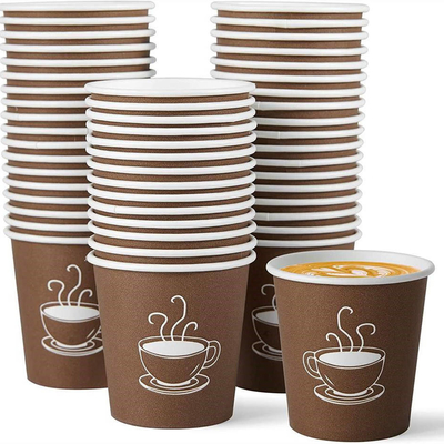 Wholesale Disposable Single Wall Paper Cup (2.5oz-24oz) Sizes with Custom Logo