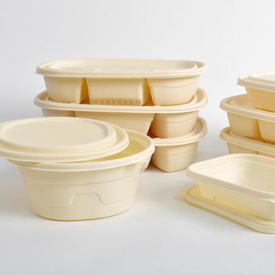 Mahlzeiten für einmaliges Maisstiel Mittagessen Restaurant Geschirr Abendessen Verpackung Maisstielboxen Lebensmittelbehälter